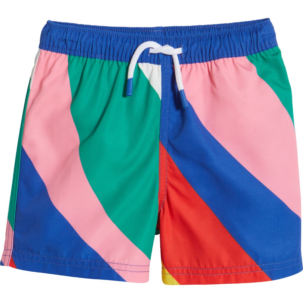 Mini Boden Swim Shorts Multi Rainbow Swirl Boys Boden In Multi Rainbow Swirl