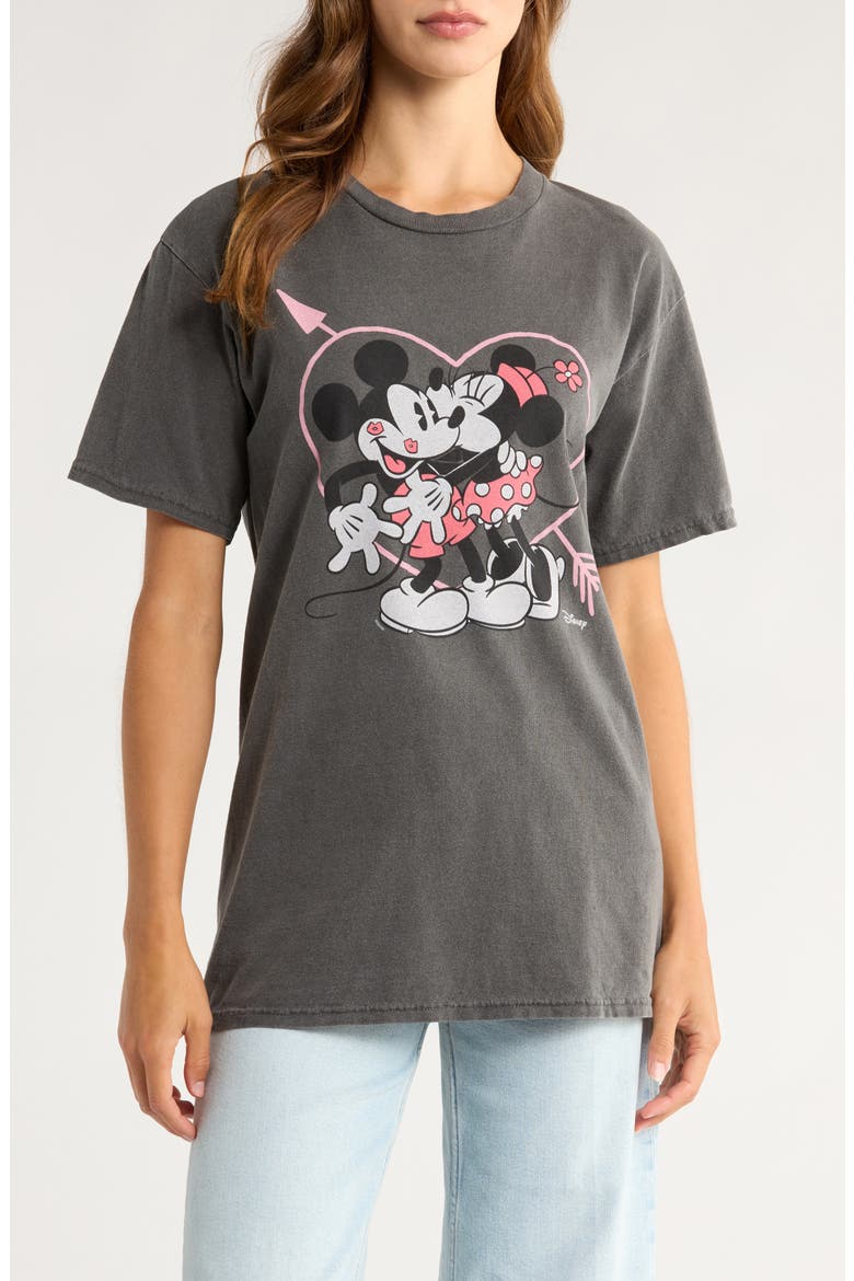 Hearts & Kisses Cotton Graphic T-Shirt, Main, color, VINTAGE BLACK