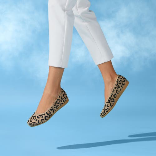 Vivaia Lightweight Square-toe V-cut Flats In Brown