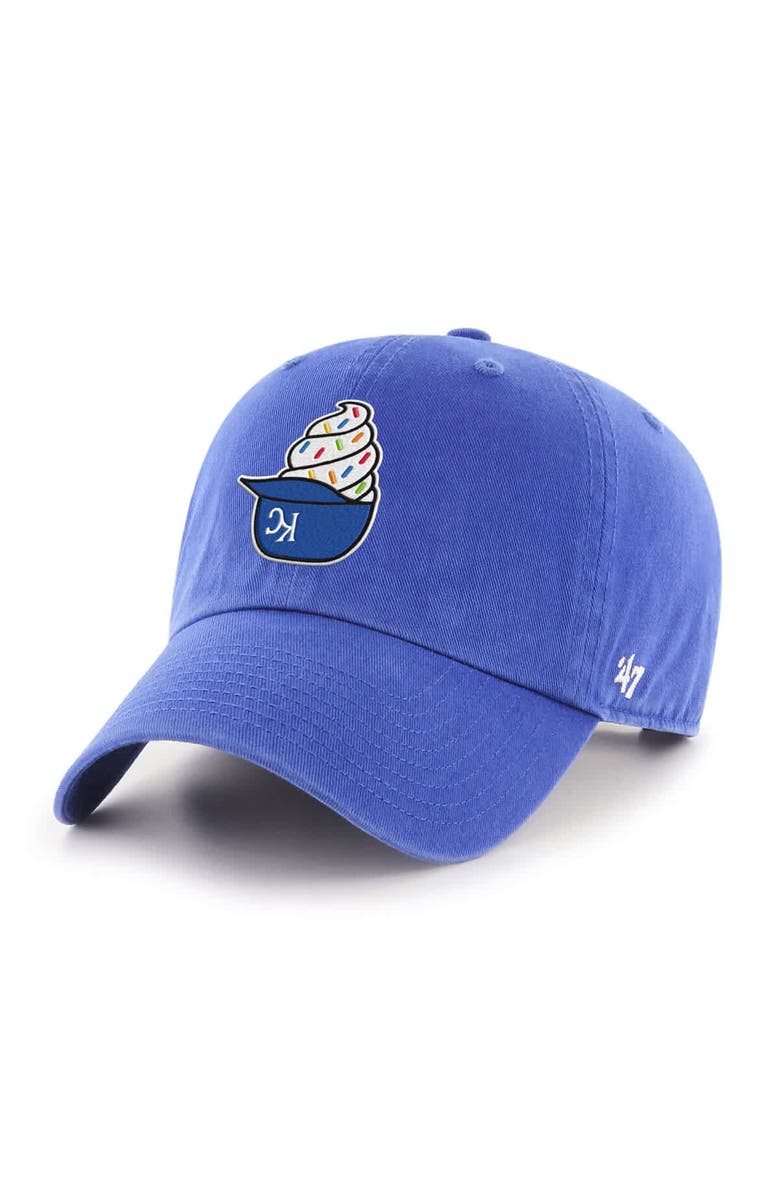 '47 Men's '47 Royal Kansas City Royals Ice Cream Helmet Clean Up Adjustable Hat, Main, color, Royal