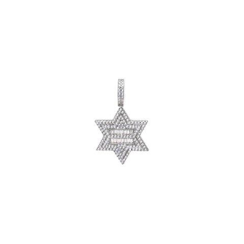 CZ Pave Star Of David Pendant Charm