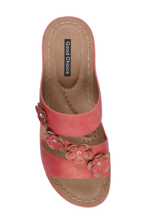 Gc Shoes Halia Wedge Sandal In Red