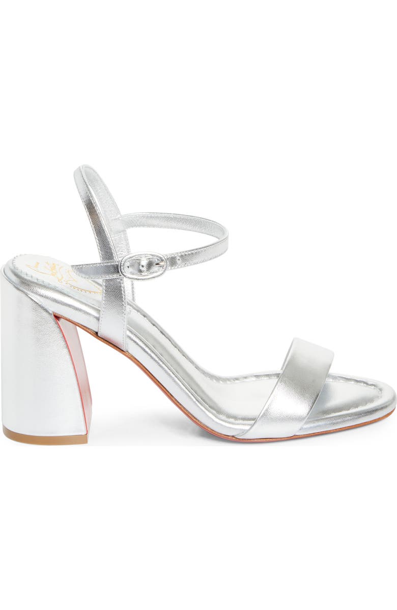 Christian Louboutin Miss Jane Sandal, Alternate, color, Silver/ Silver