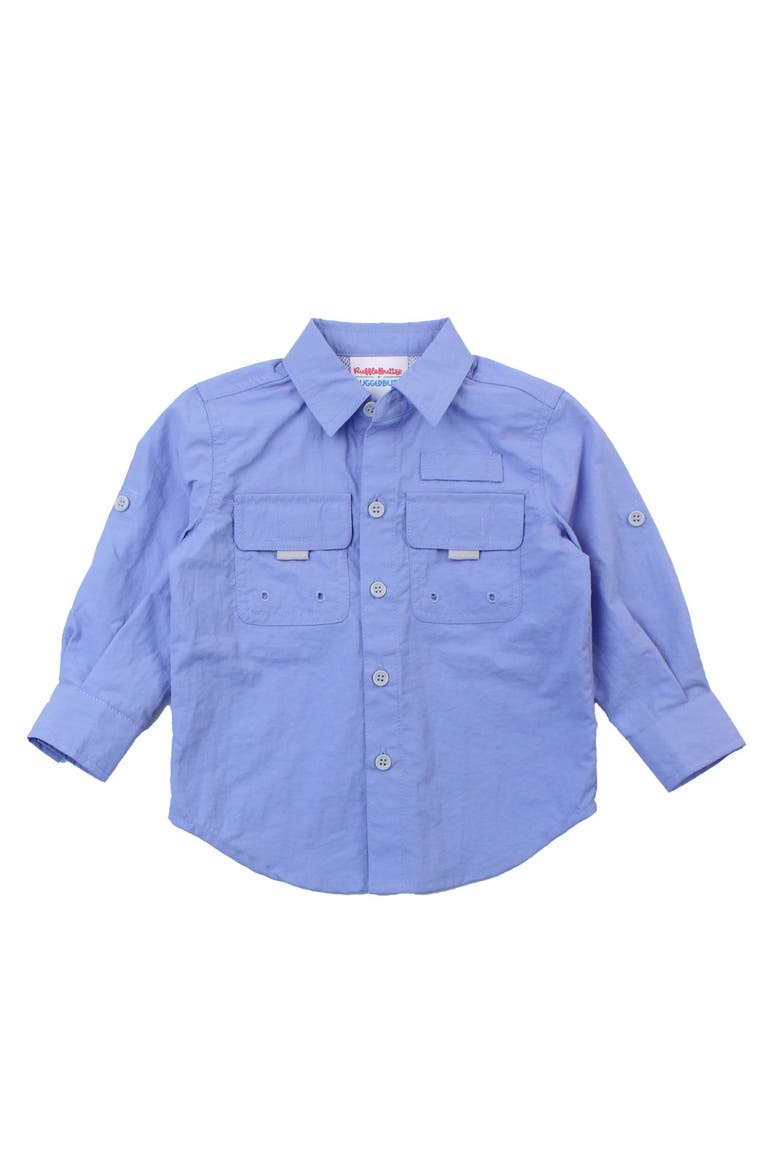 Boys UPF50+ Sun Protective Button Down Shirt, Main, color, Periwinkle Blue
