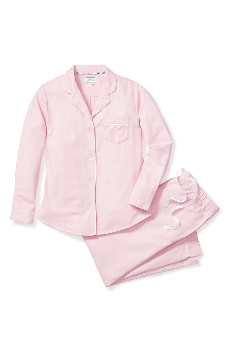 Petite Plume Cotton Flannel Pajamas, Alternate, color, Pink