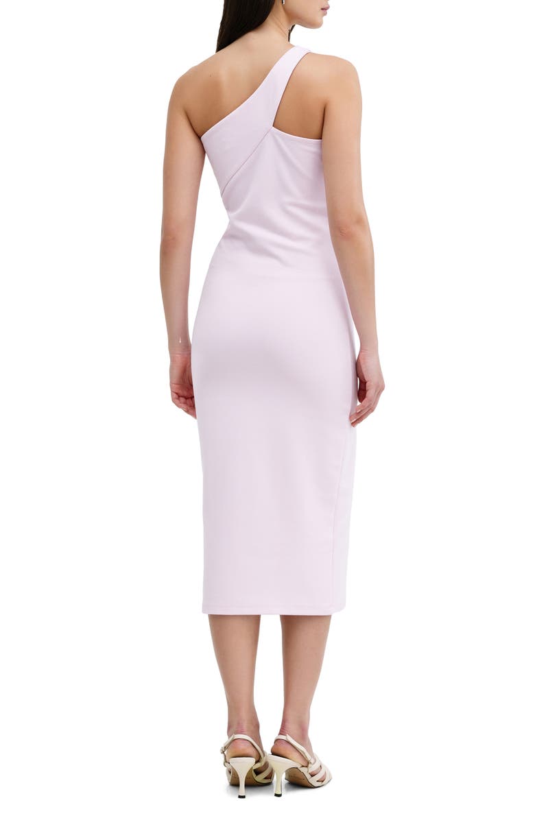 Marcella Cameron One-Shoulder Ponte Midi Dress, Alternate, color, Pink