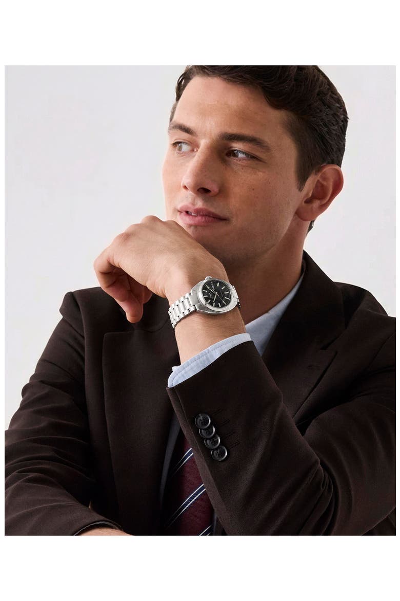Marlin® Draper Automatic Bracelet Watch, 37mm, Alternate, color, STAINLESS STEEL