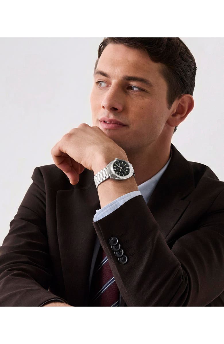 Timex<sup>®</sup> Marlin<sup>®</sup> Draper Automatic Bracelet Watch, 37mm, Alternate, color, Stainless Steel