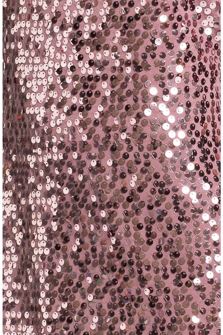 Cold Shoulder Sequin Dress, Alternate, color, DUSTY ROSE
