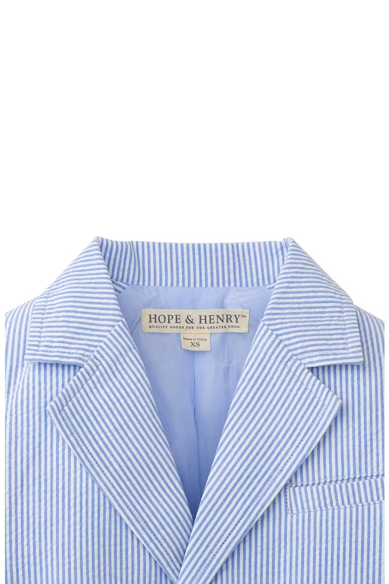 Boys' Organic Seersucker Suit Jacket, Toddler, Alternate, color, Blue Seersucker