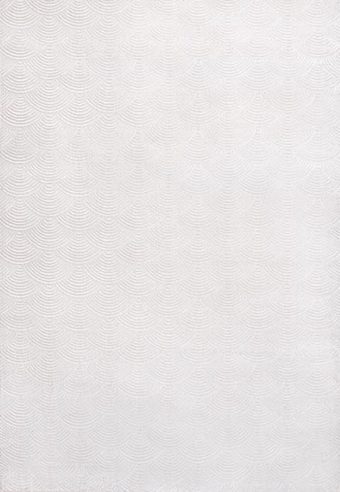 Porter Geometric Art Deco Fan Pattern High-Low Area Rug