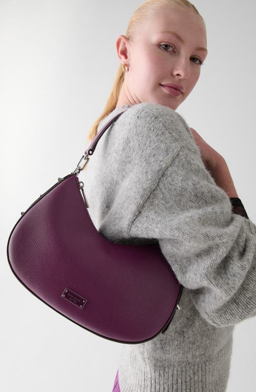 Kate Spade New York Liv Pebble Leather Convertible Shoulder Bag In Purple