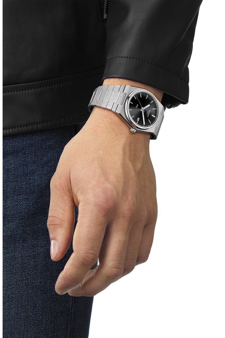 PRX Bracelet Watch, 40mm, Alternate, color, BLACK