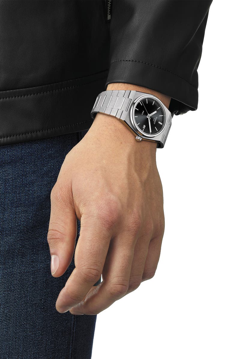 Tissot PRX Bracelet Watch, 40mm, Alternate, color, Black