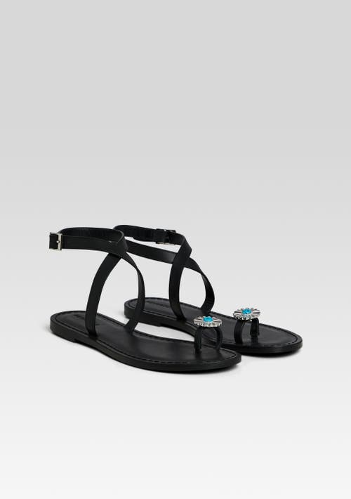 Retroféte Retrofête Grazia Sandal In Black/turquoise