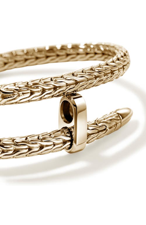 John Hardy Bypass Flex Cuff In 14k Yellow Gold