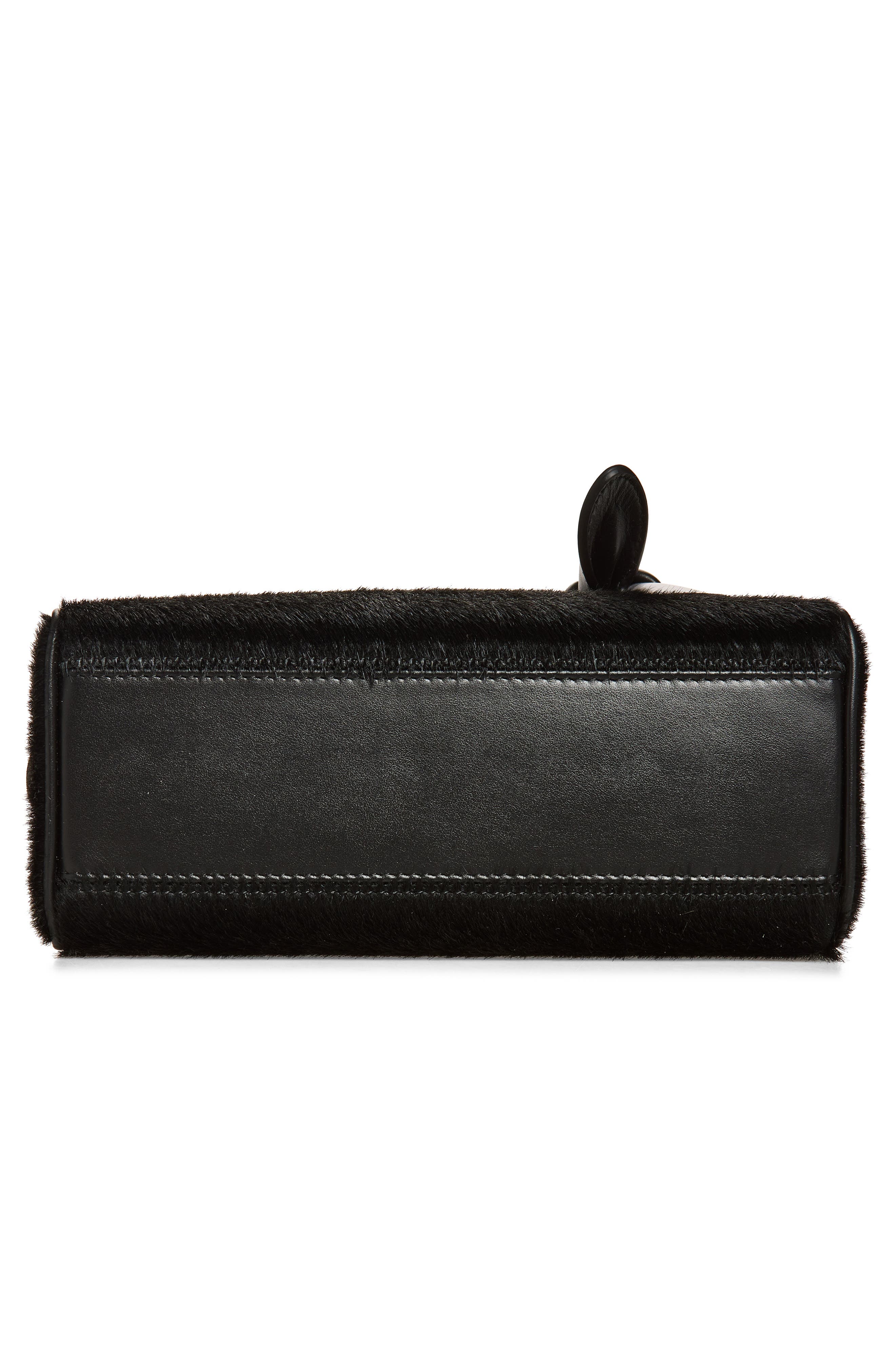 Jacquemus Le Petit Turismo Genuine Calf Hair Crossbody Bag, Alternate, color, Black 990