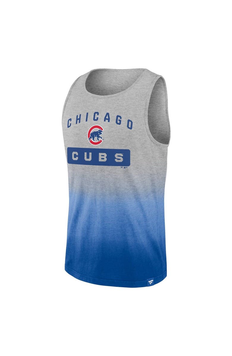 FANATICS Men's Fanatics Branded Gray/Royal Chicago Cubs Our Year Tank Top, Alternate, color, Heather Gray