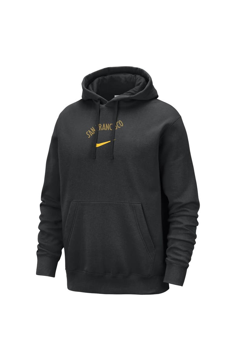 Nike Men's Nike Black Golden State Warriors 2023/24 City Edition Essential Club Pullover Hoodie, Alternate, color,