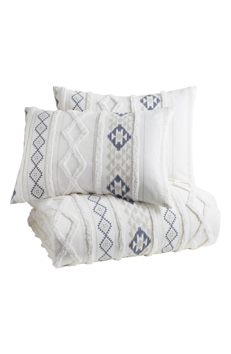 Peri Home Geo Stripe Chenille Tufted Comforter & Shams Set, Main, color,