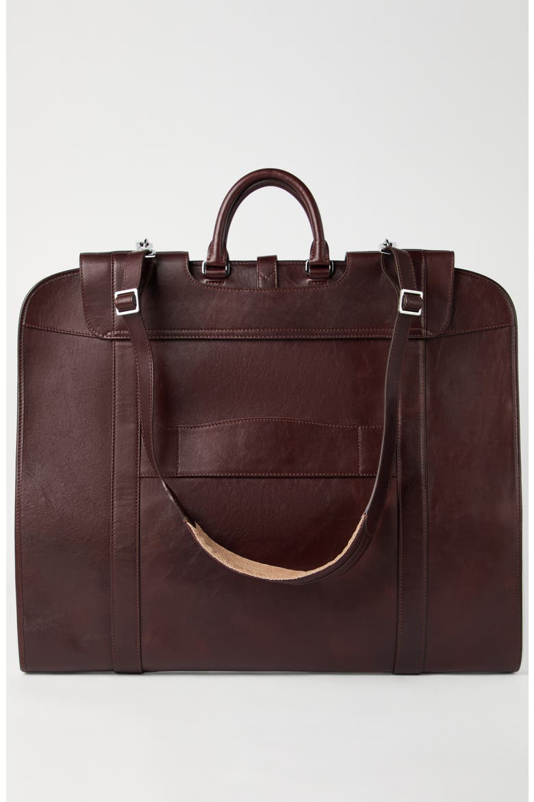 Calfskin suit carrier, Alternate, color, Burgundy
