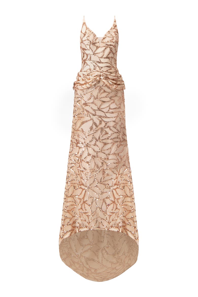 Asymmetric Hem Evening Dress, Alternate, color, Light Pink