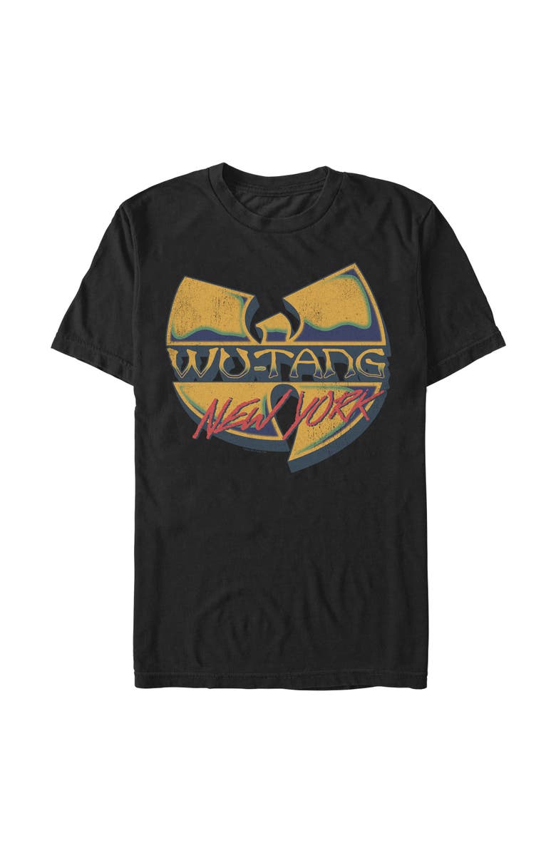 Wu-Tang Clan Men's Wu-Tang Clan New York Distressed Retro Logo Graphic T-Shirt, Main, color, Black