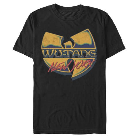 Men's Wu-Tang Clan New York Distressed Retro Logo  Graphic T-Shirt