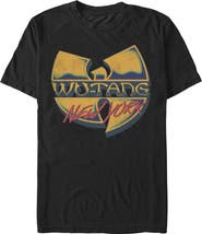 Wu-Tang Clan Men's Wu-Tang Clan New York Distressed Retro Logo Graphic T-Shirt