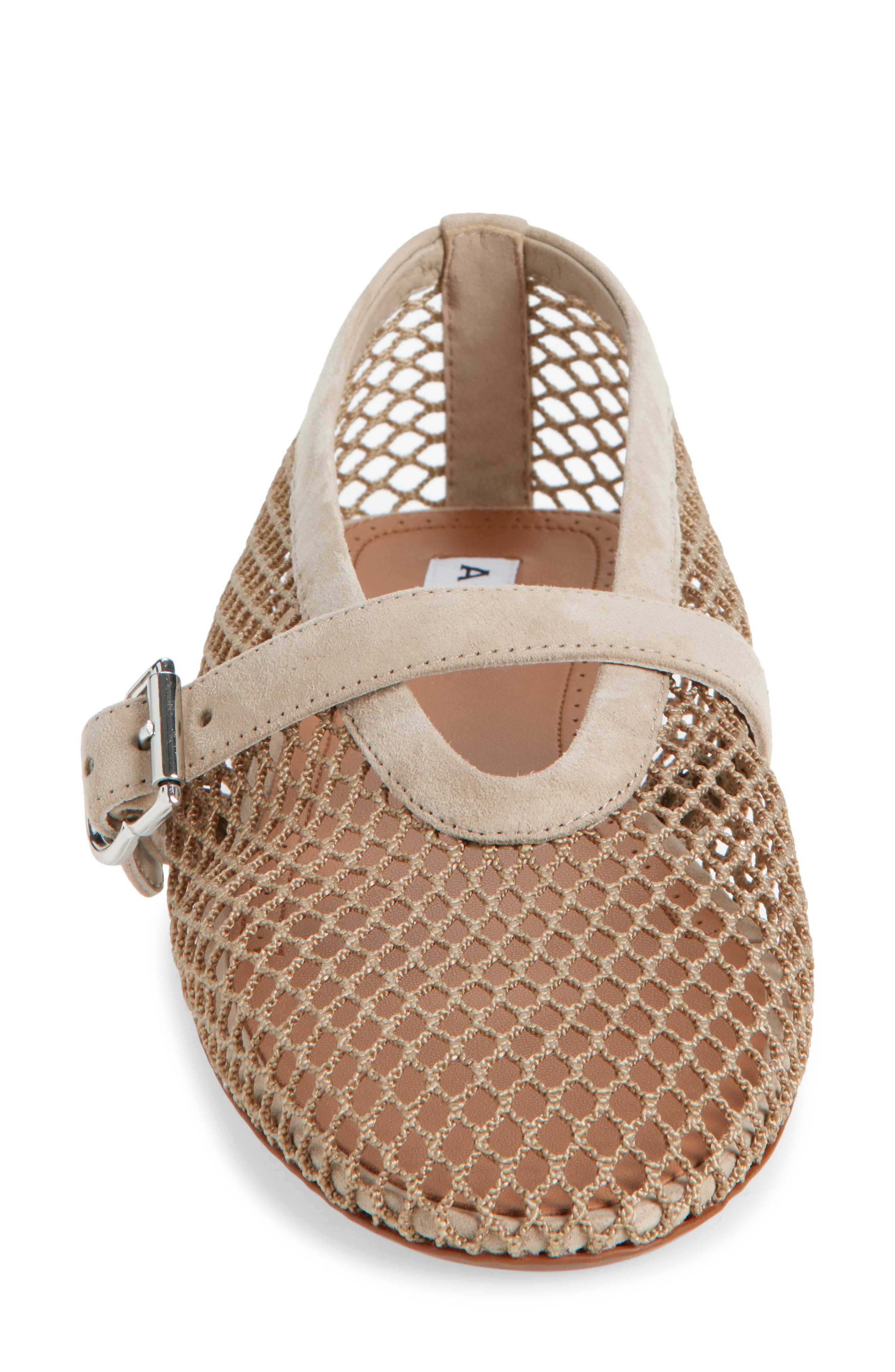 Alaïa Mesh Ballet Flat, Alternate, color, Grege