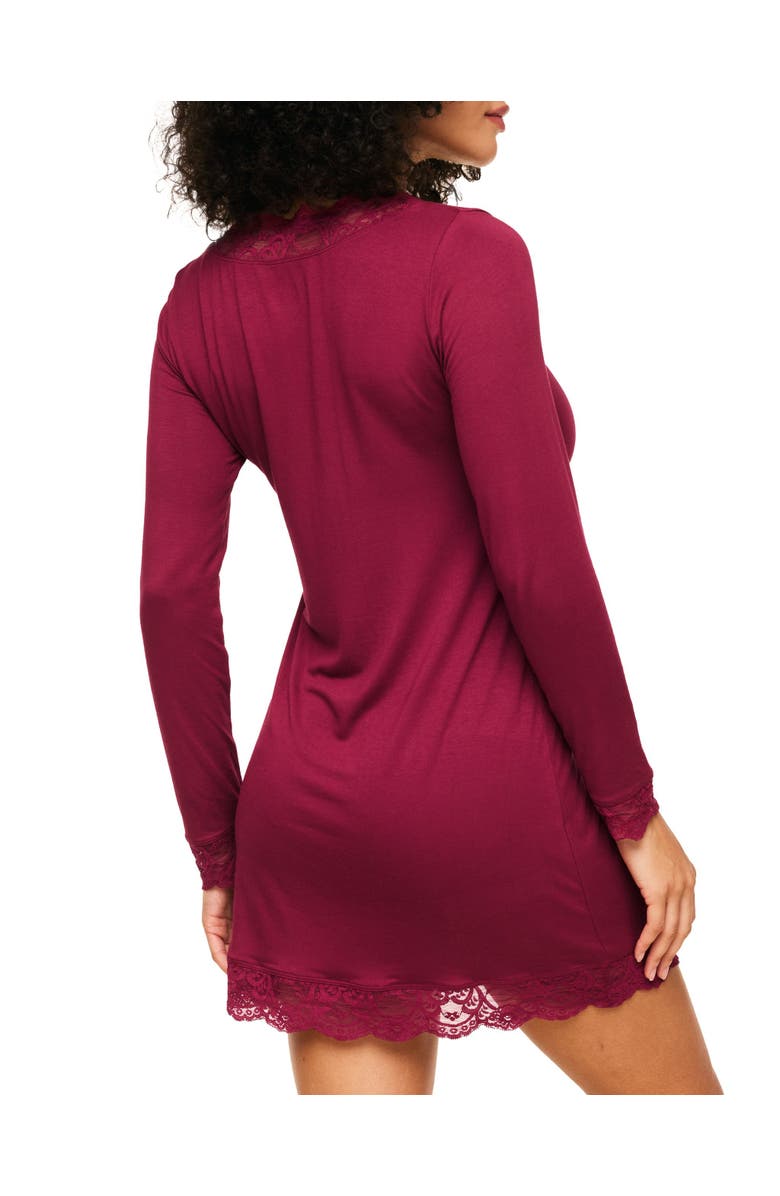 Adore Me Hasina Sleepshirt, Alternate, color, Dark Red