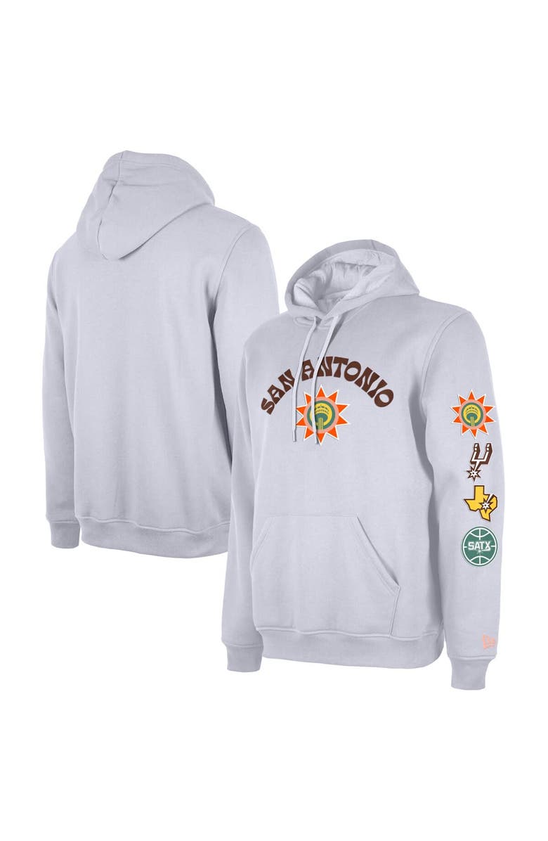New Era Men's New Era White San Antonio Spurs 2023/24 City Edition Big & Tall Pullover Hoodie, Alternate, color, 