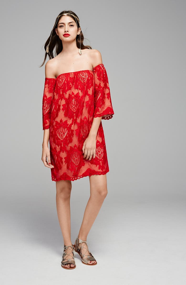 STOREE Lace Off the Shoulder Dress, Alternate, color, 