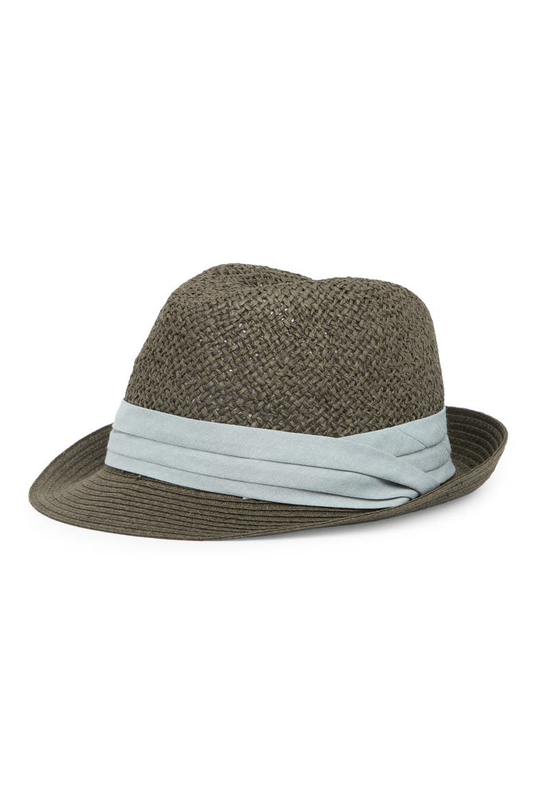 Paper Straw Fedora, Main, color, GREY COMBO