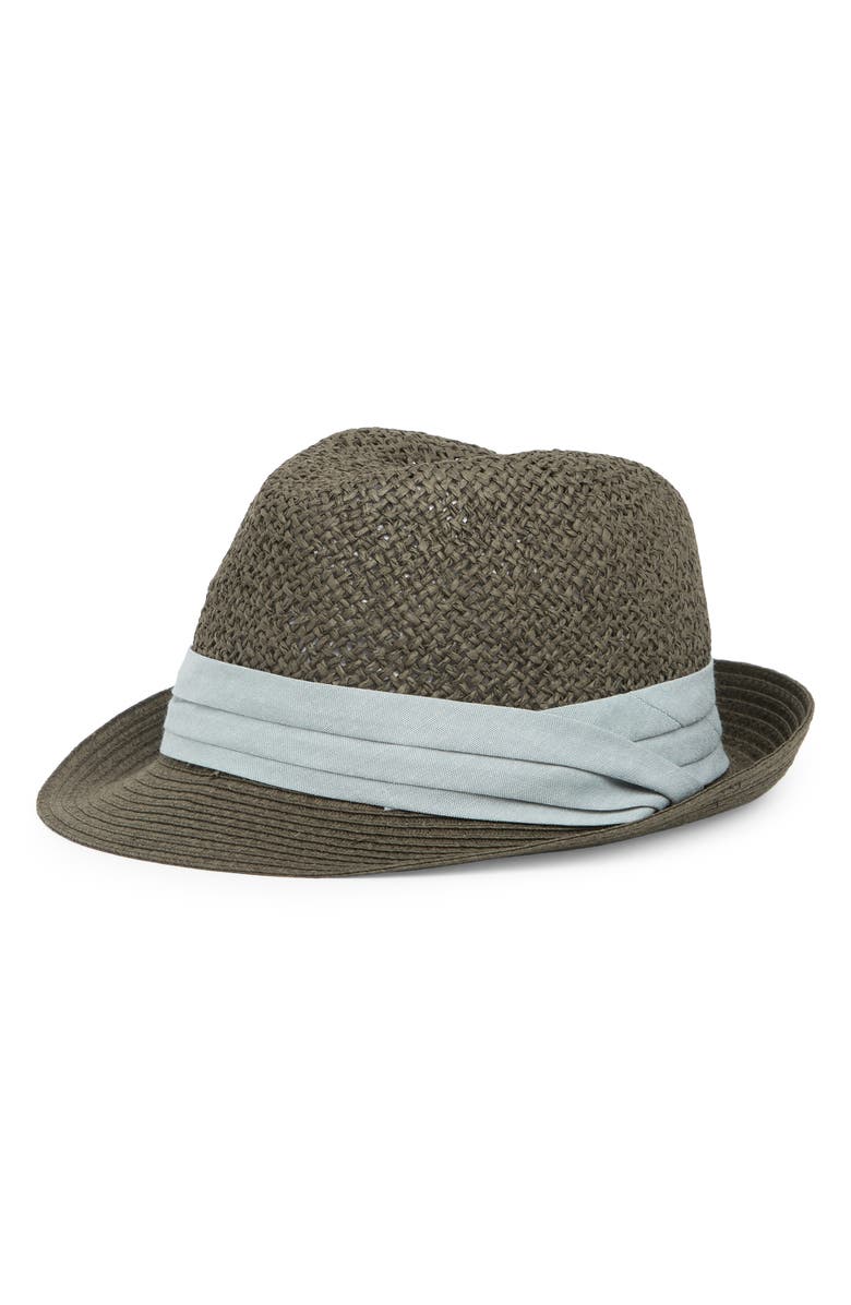 Nordstrom Paper Straw Fedora, Main, color, 