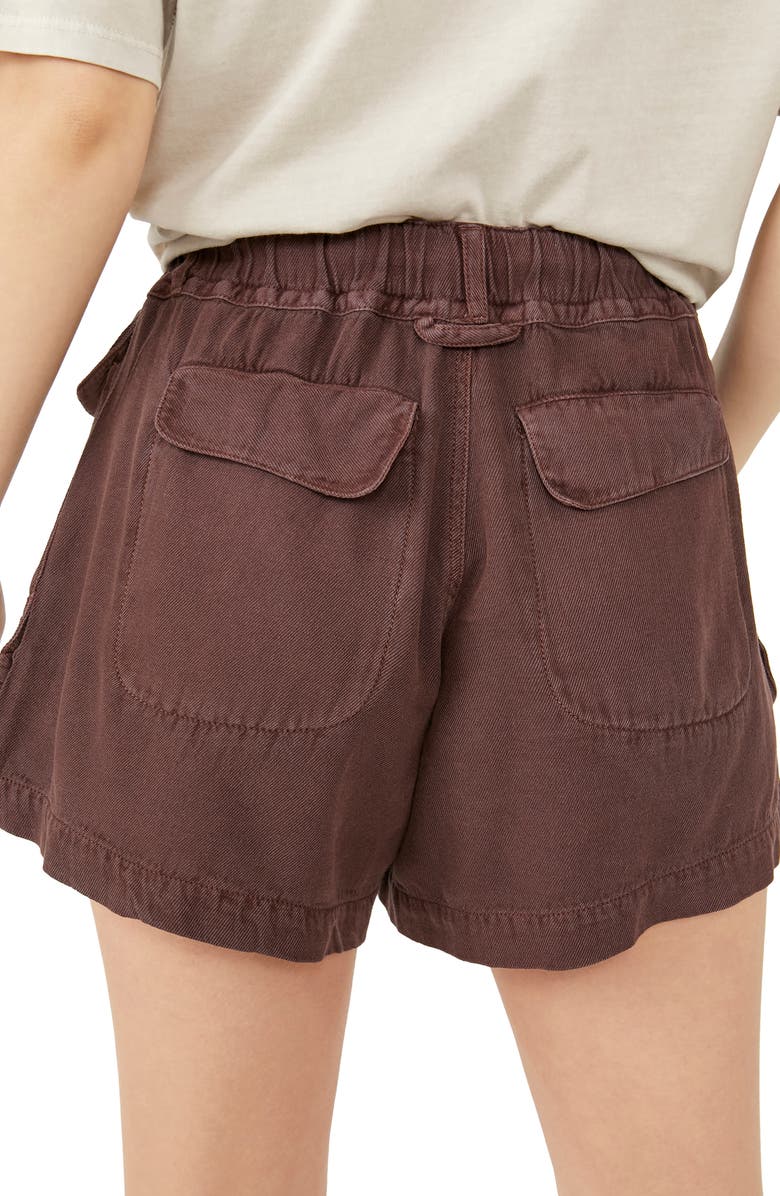 Free People Off Shore Tie Waist Utility Shorts, Alternate, color, 
