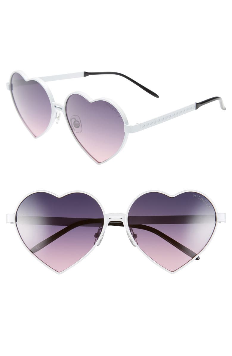 Wildfox 'Lolita' 59mm Heart Sunglasses, Main, color,