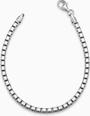 Oradina Edge Bold Box Link Bracelet in Sterling Silver