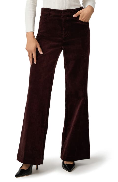 Leenah High Waist Wide Leg Velvet Trouser Jeans