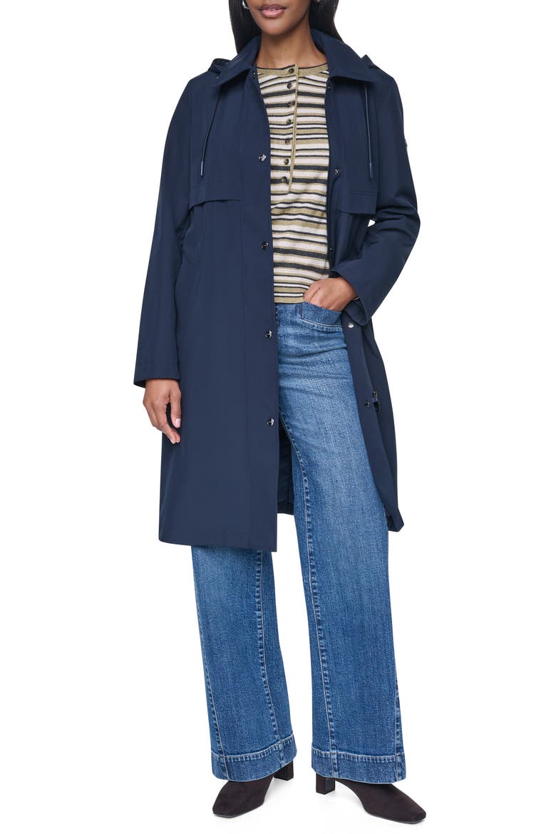 Flextech Trench Coat, Alternate, color, DARK NAVY