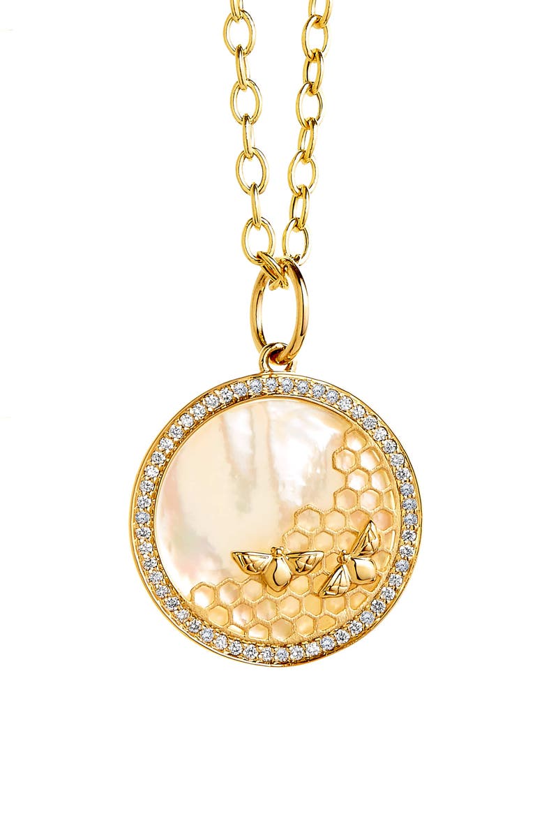 SYNA Bee Hive Charm, Main, color, Mother Of Pearl