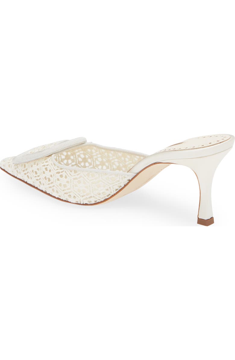 Manolo Blahnik Maysalebi Lace Buckle Pointed Toe Mule, Alternate, color,