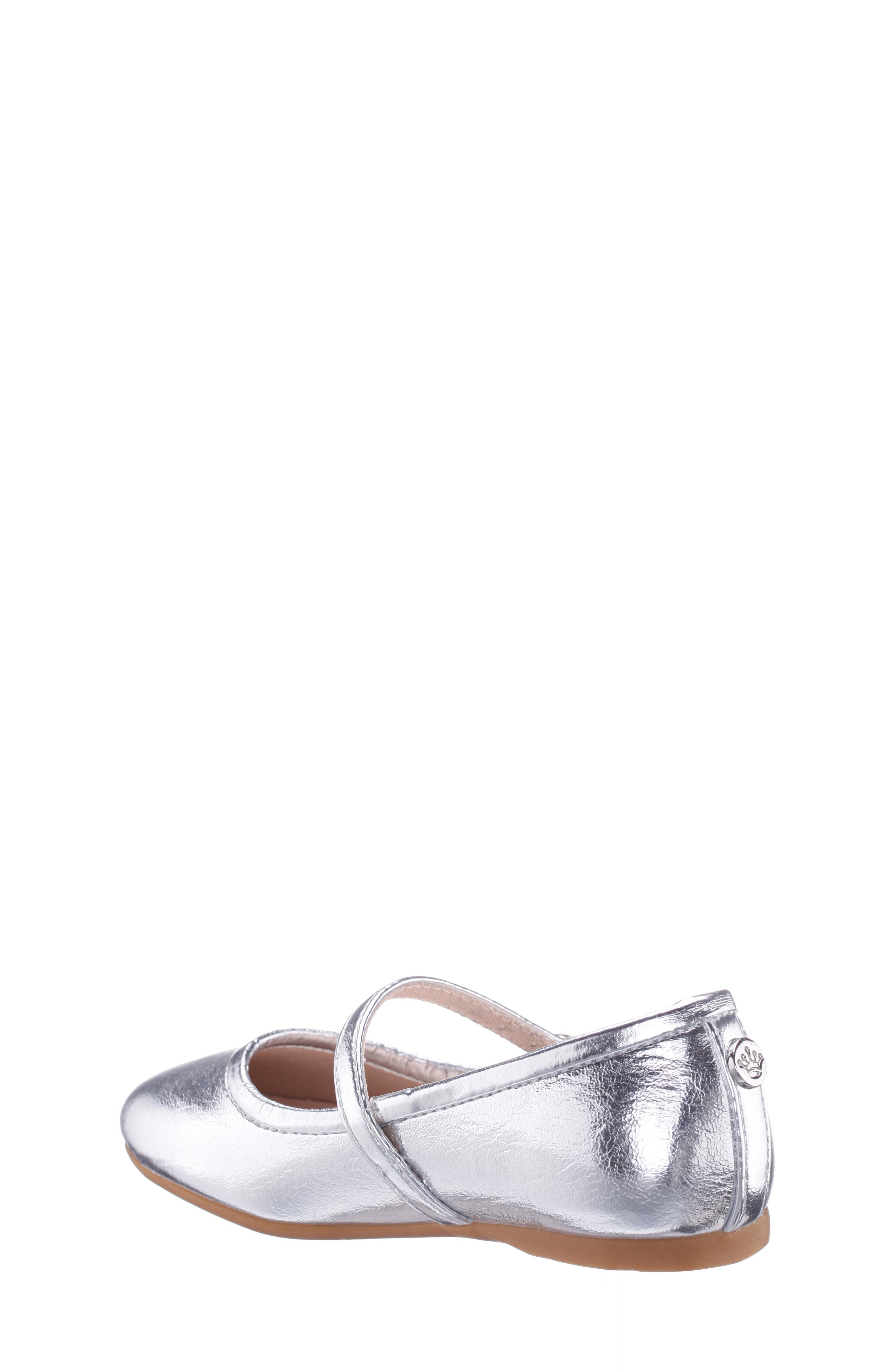 Kids' Nicola Mary Jane Flat, Alternate, color, SILVER METALLIC