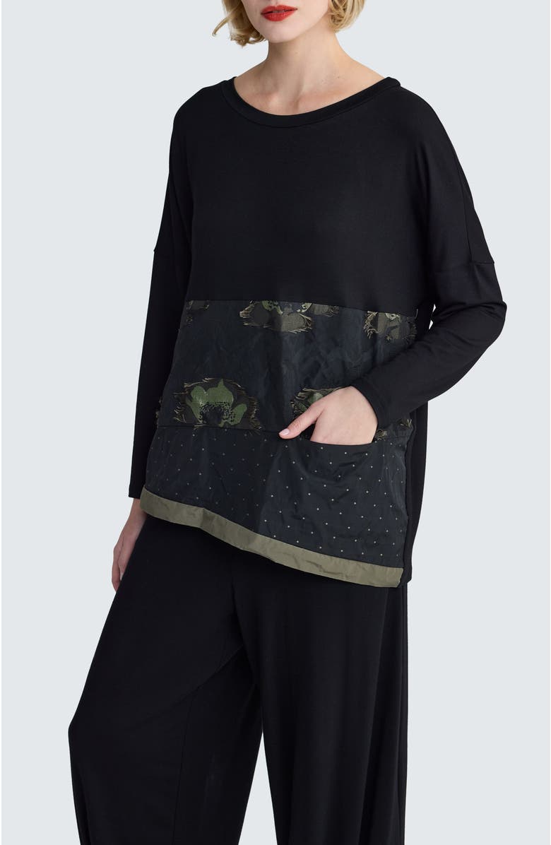 LUUKAA Stellana Asymmetrical Blouse, Alternate, color, Olive