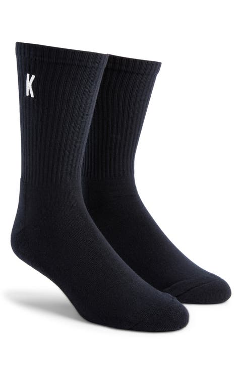 Cotton Blend Rib 2-Pack Crew Socks