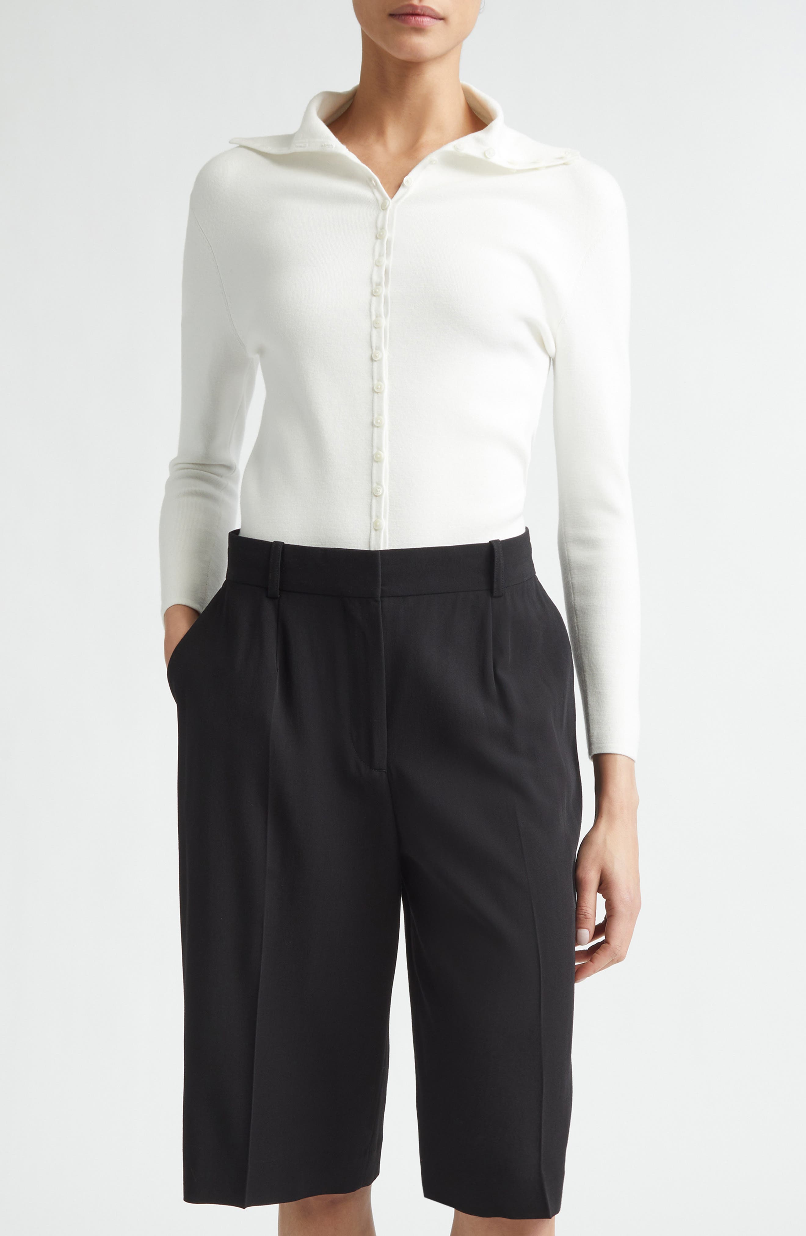 Fitted Polo Cardigan - image 3