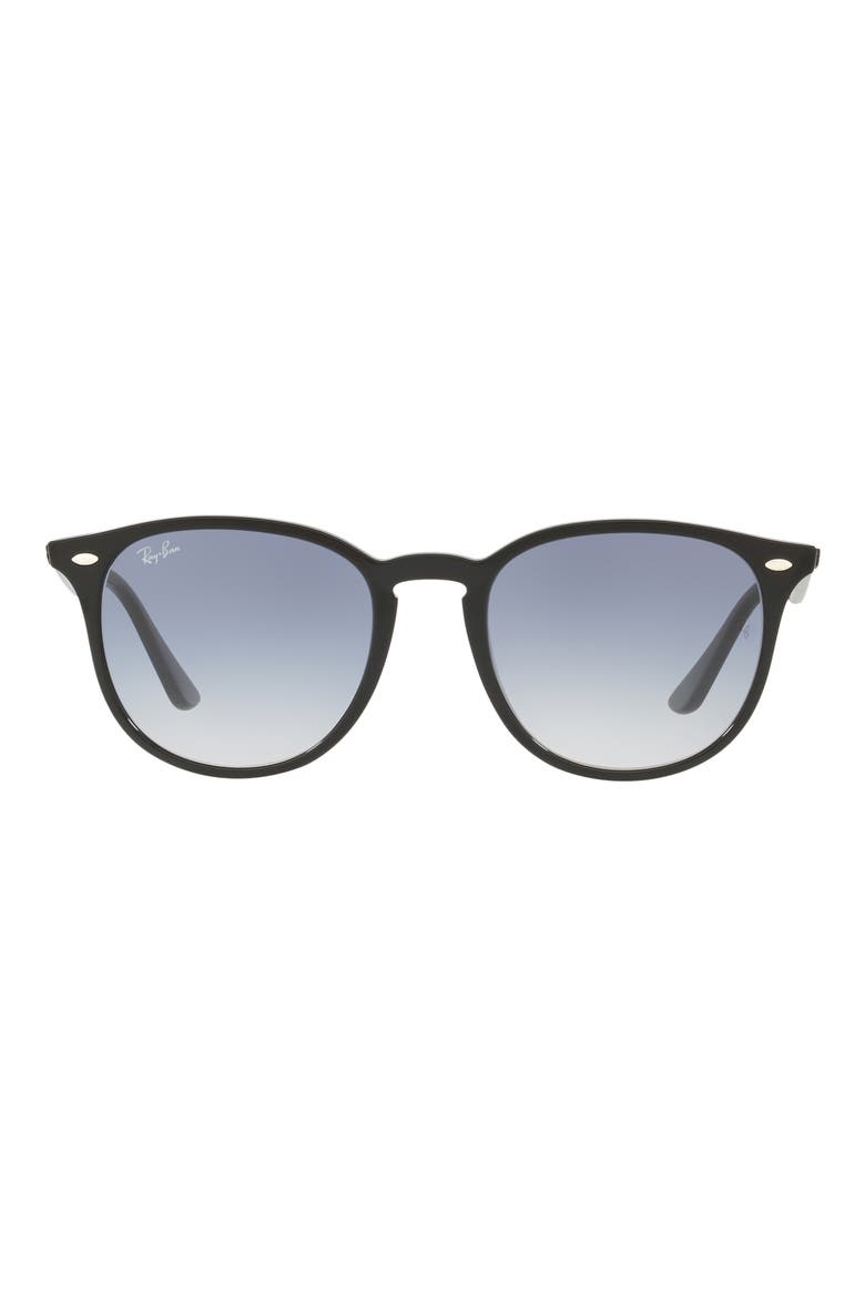 53mm Gradient Phantos Sunglasses, Main, color, BLACK / CLEAR LIGHT BLUE