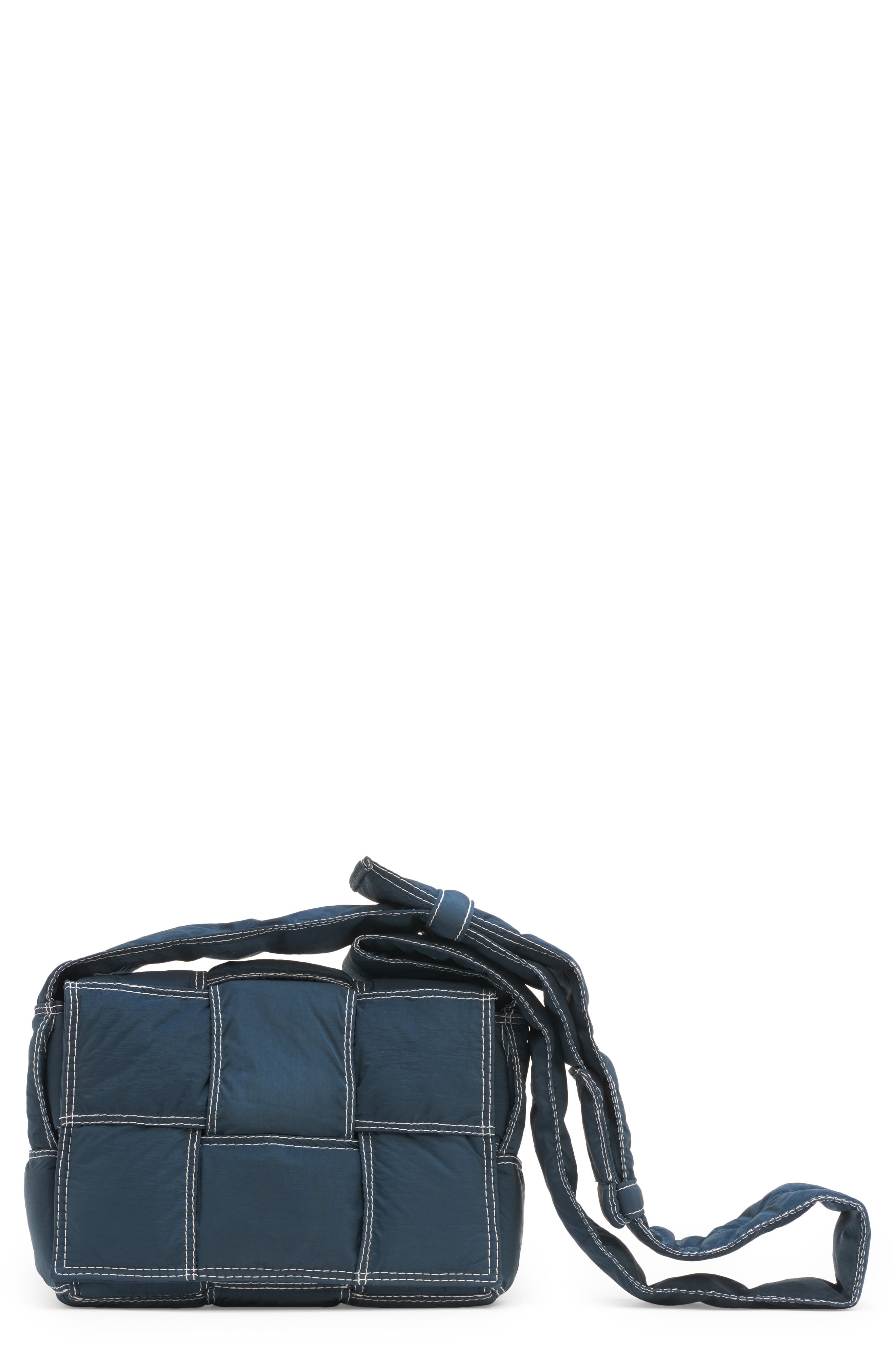 Bottega Veneta Small Padded Cassette Bag, Main, color, 3493 Deep Blue/ White