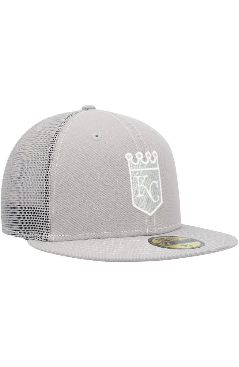 New Era Men's New Era  Gray Kansas City Royals 2023 On-Field Batting Practice 59FIFTY Fitted Hat, Alternate, color, 