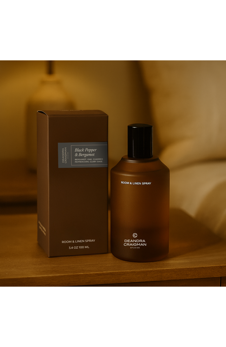 DeAndra Craigman Studios Black Pepper & Bergamot Room & Linen Spray, Alternate, color, Gold